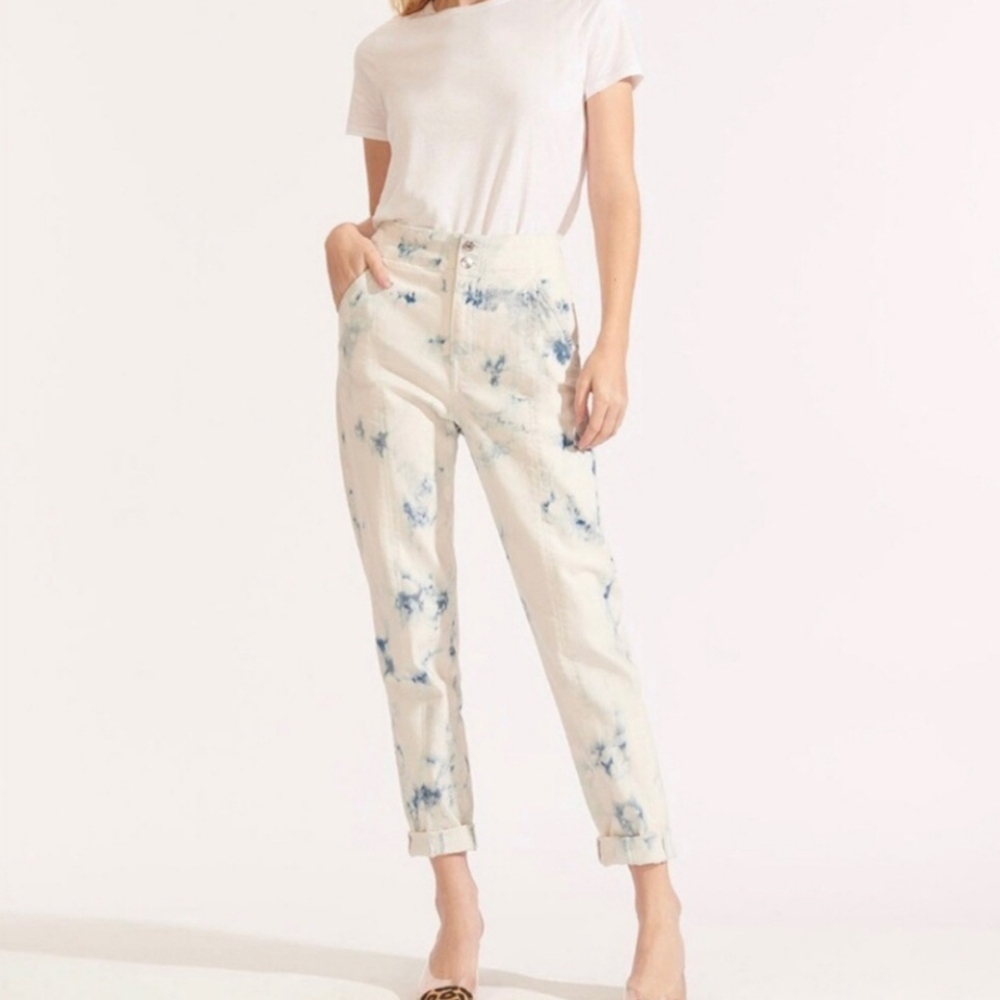 Veronica Beard | Kallie Straight High Rise Tie Dye Jeans Size 28